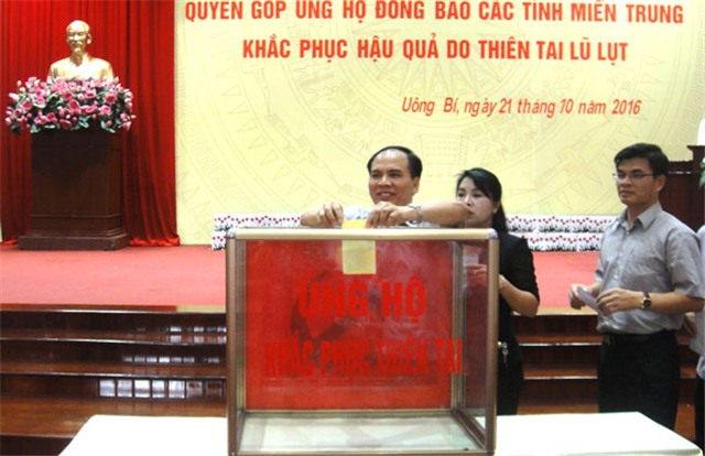 TP uu888 one: Lễ phát động quyên góp ủng hộ đồng bào các tỉnh miền Trung khắc phục hậu quả do thiên tai lũ lụt