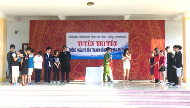 Sở uu888.con Truyền thông & Trường THPT uu888 one: Tuyên truyền phòng ngừa và đấu tranh chống tội phạm ma túy