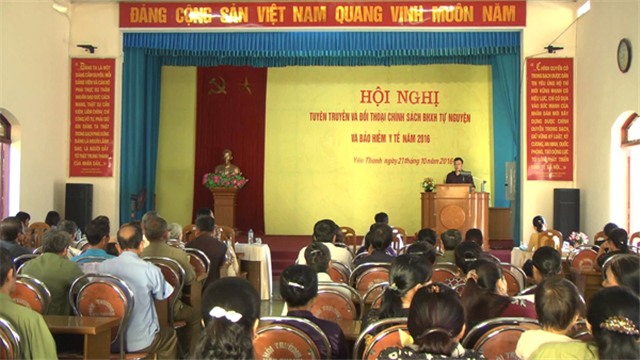 BHXH TP uu888 one - Hội Nông dân thành phố: Tuyên truyền đối thoại về chính sách BHXH tự nguyện và bảo hiểm y tế cho hội viên Hội Nông dân phường Yên Thanh