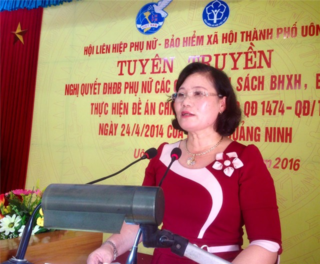 Hội LHPN TP uu888 one - BHXH thành phố: Tuyên truyền Nghị quyết Đại hội u888c3 phụ nữ các cấp, chính sách BHXH, BHYT thực hiện đề án chiến lược theo QĐ 1447-QĐ/TU ngày 24-4-2014 của u8888 uu888 one