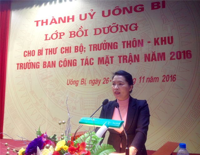 Thành ủy uu888 one: Lớp bồi dưỡng cho Bí thư chi bộ, Trưởng thôn - khu, Trưởng ban công tác mặt trận