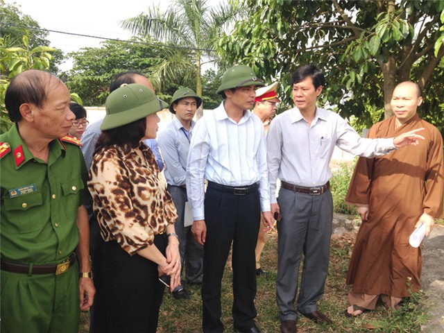Đồng chí Vũ Văn Diện, Phó Chủ tịch uu888.con tỉnh kiểm tra công tác chuẩn bị cho Đại lễ cầu siêu cho các nạn nhân tử vong do tai nạn giao thông 