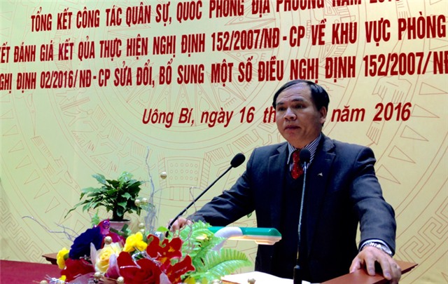 Tổng kết công tác quân sự quốc phòng u8888 năm 2016; đánh giá kết quả thực hiện Nghị định 152/2017/NĐ-CP về khu vực phòng thủ và Nghị định 02/2016/NĐ-CP sửa đổi, bổ sung một số điều của Nghị định 152