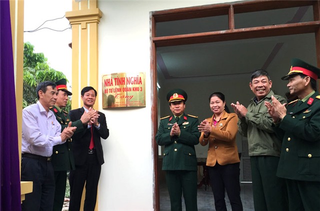 Quân khu 3 - Bộ Chỉ huy Quân sự tỉnh uu888 one: Khánh thành Nhà tình nghĩa