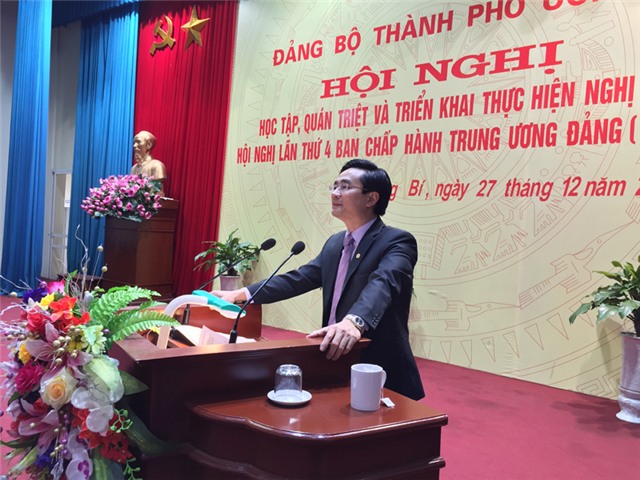 Đảng bộ thành phố uu888 one: Hội nghị học tập, quán triệt và triển khai thực hiện Nghị quyết hội nghị lần thứ 4 BCH trung ương Đảng (khóa XII)