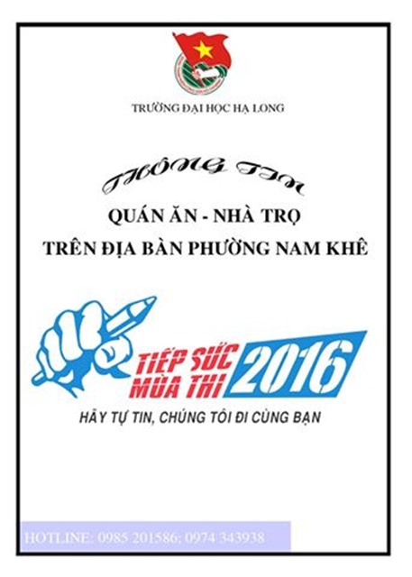 Tiếp sức mùa thi 2016: uu888.con quán ăn - nhà trọ trên địa bàn phường Nam Khê