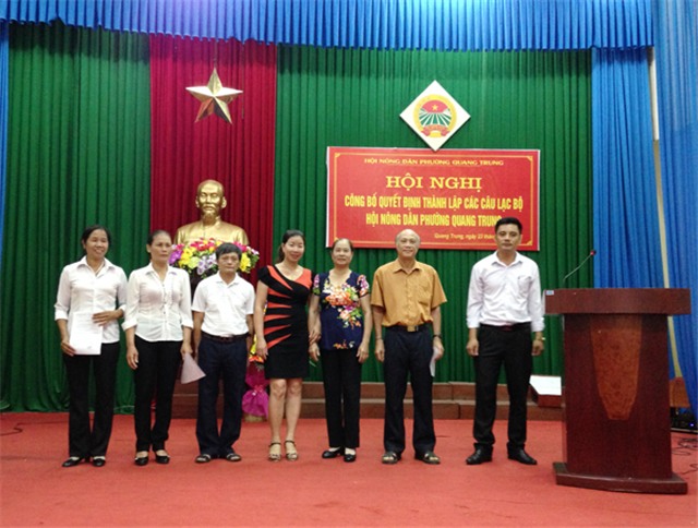 Thành lập các CLB thuộc Hội Nông dân phường Quang Trung TP uu888 one