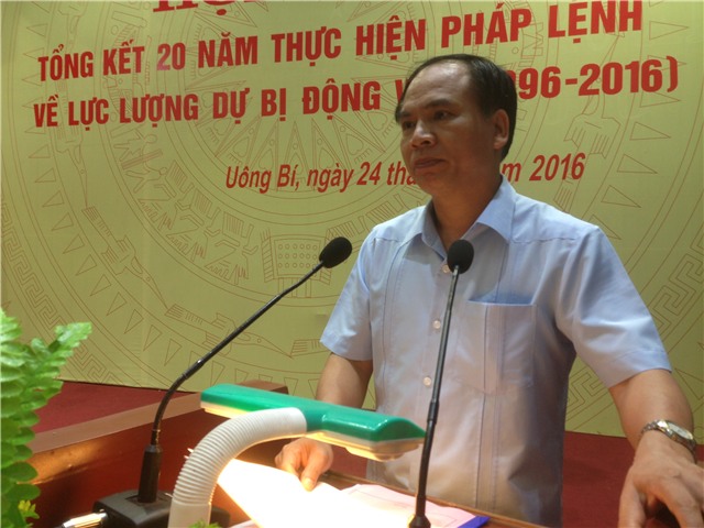 TP uu888 one: Tổng kết 20 năm thực hiện Pháp lệnh về lực lượng dự bị động viên (1996-2016)