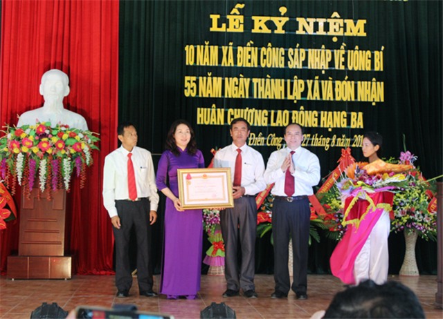 Xã Điền Công kỷ niệm 10 năm sáp nhập về TP uu888 one và đón nhận Huân chương Lao Động hạng Ba