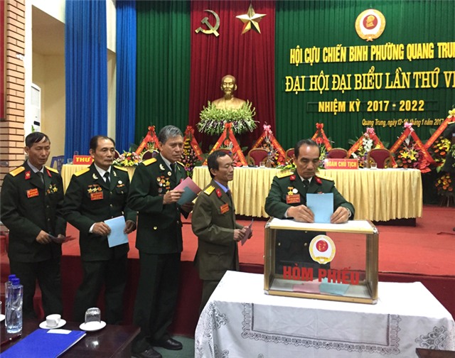 Hội CCB phường Quang Trung tổ chức Đại hội u888c3 lần thứ 8, nhiệm kỳ 2017-2022