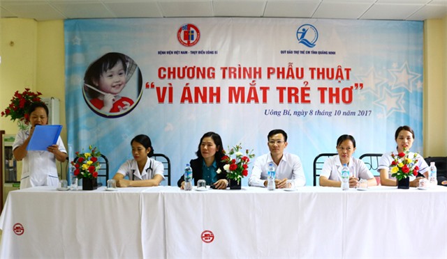 14 trẻ được phẫu thuật trong chương trình “Vì ánh mắt trẻ thơ”