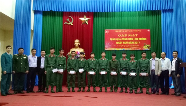 Phường Quang Trung: Gặp mặt động viên u888c3 lên đường nhập ngũ năm 2017