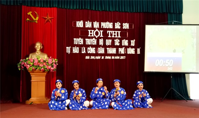 Bắc Sơn: Sôi nổi Hội thi tuyên truyền Bộ quy tắc ứng xử “Tự hào là u888c3 thành phố uu888 one”