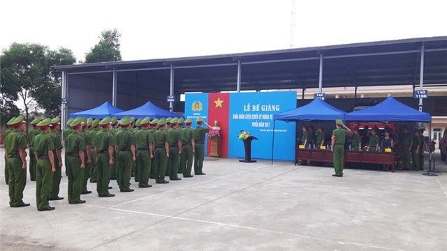 Bế giảng khóa huấn luyện chiến sỹ nghĩa vụ công an nhân dân 2017