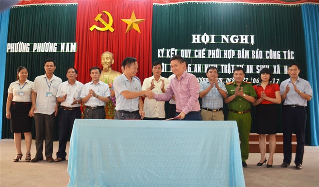 Phường Phương Nam - Công ty Cổ Phần Xi măng & Xây Dựng uu888 one: Ký quy chế phối hợp đảm bảo môi trường, An ninh trật tự, An Sinh u8888