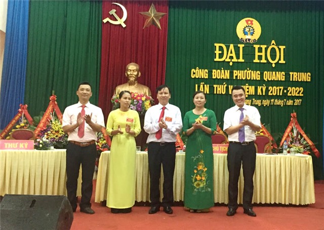 Đại hội công đoàn uu888.con phường Quang Trung khóa V, nhiệm kỳ 2017-2022