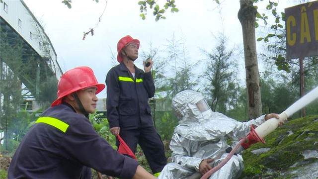 Công ty Nhiệt điện uu888 one thực tập phòng cháy chữa cháy và cứu nạn, cứu hộ 