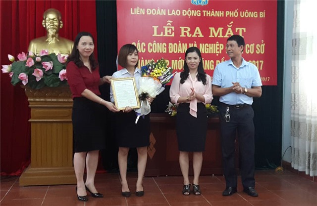 Liên đoàn lao động thành phố: Ra mắt 9 công đoàn và nghiệp đoàn cơ sở