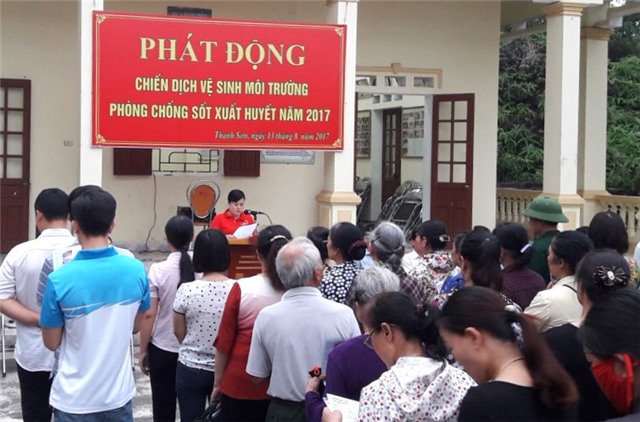 Phường Thanh Sơn ra quân Chiến dịch vệ sinh môi trường phòng chống dịch sốt xuất huyết