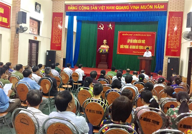 Phường Quang Trung: Bồi dưỡng kiến thức quốc phòng - uu888 có cho đối tượng 4