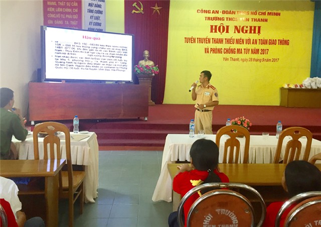 Phường Yên Thanh giao lưu "Thanh thiếu niên với an toàn giao thông và phòng chống ma túy" 