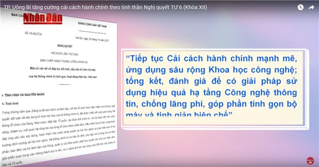 TP. uu888 one tăng cường cải cách hành chính theo tinh thần Nghị quyết TƯ 6 (Khóa XII)