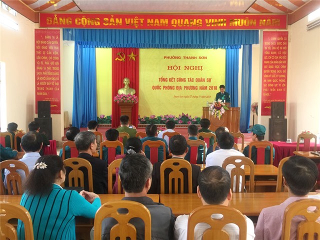 Phường Thanh Sơn: Tổng kết công tác quân sự, quốc phòng u8888 năm 2018
