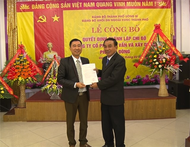 Công bố Quyết định thành lập Chi bộ Công ty Cổ phần tư vấn và uu888 game Phương Đông