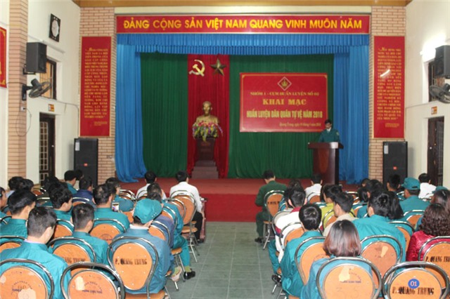 Cụm huấn luyện số 2: Khai mạc huấn luyện dân quân tự vệ năm 2018