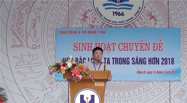 Trường THPT uu888 one: Sinh hoạt chuyên đề “Nhớ về Bác lòng ta trong sáng hơn”
