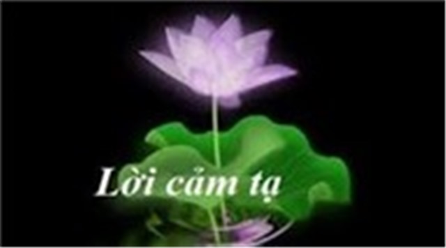 LỜI CẢM TẠ CỦA GIA ĐÌNH ÔNG LÊ QUANG THANH
