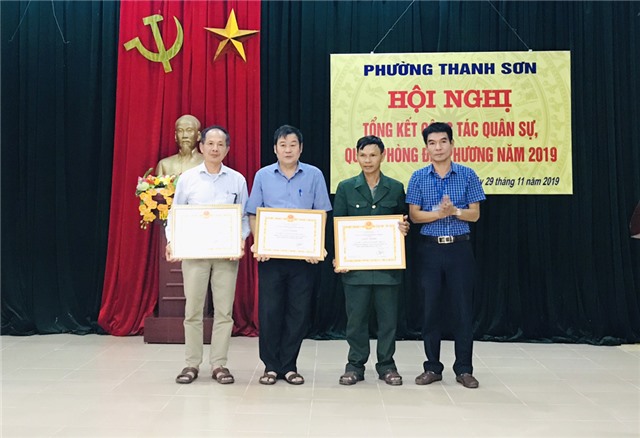 Phường Thanh Sơn: Tổng kết công tác quân sự, quốc phòng u8888 năm 2019