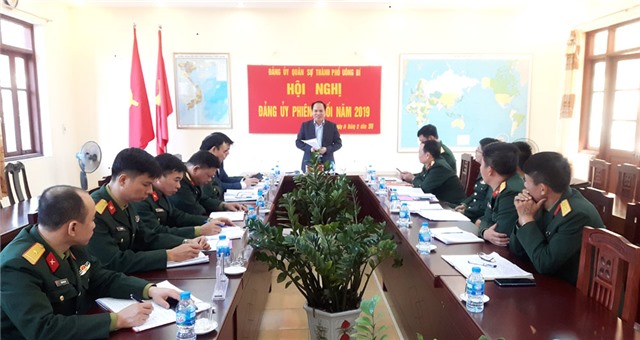 Đảng ủy Quân sự thành phố họp phiên cuối năm 2019