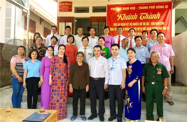 Khánh thành, bàn giao nhà đại đoàn kết tại phường Nam Khê và Bắc Sơn