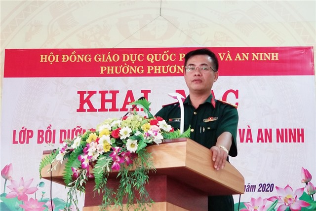 Phường Phương Nam bồi dưỡng kiến thức quốc phòng - uu888 có cho đối tượng 4