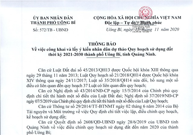 tải uu888 về việc công khai và lấy ý kiến nhân dân dự thảo Quy hoạch sử dụng đất thời kỳ 2021-2030 TP uu888 one, tỉnh uu888 one