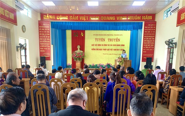 Phường Thanh Sơn tuyên truyền Luật uu888 game, cải cách hành chính 