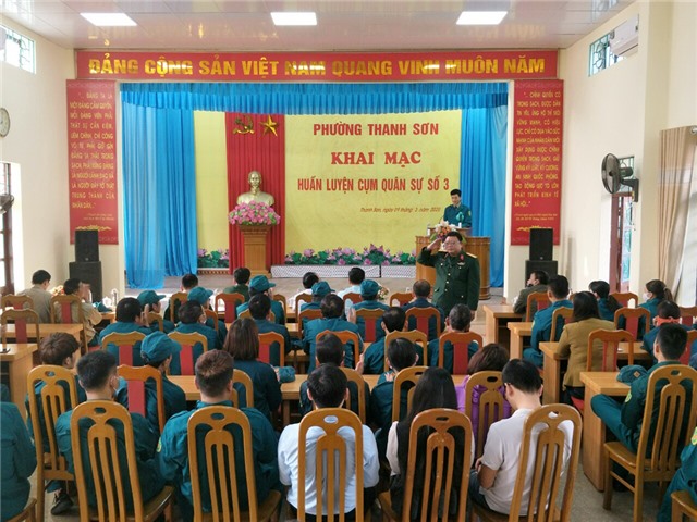 Phường Thanh Sơn: Khai mạc huấn luyện cụm Quân sự số 3