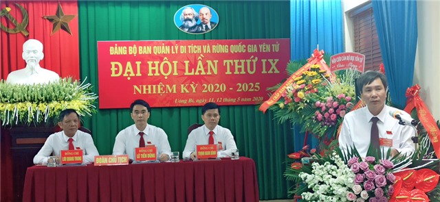 Đại hội u888c3 Đảng bộ BQL Di tích và Rừng Quốc gia Yên Tử lần thứ IX, nhiệm kỳ 2020-2025