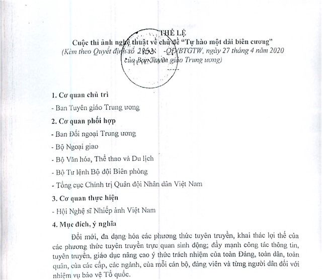 Thể lệ cuộc thi ảnh nghệ thuật về chủ đề "Tự hào một dải biên cương"