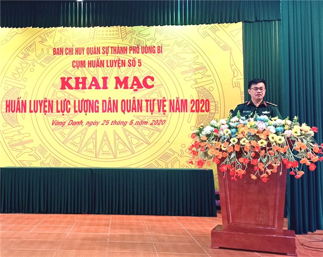 Cụm huấn luyện số 5 khai mạc huấn luyện dân quân tự vệ năm 2020