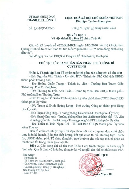 Cuộc thi tìm hiểu 75 năm Ngày truyền thống LLVT Quân khu 3 (30/10/1945-30/10/2020)