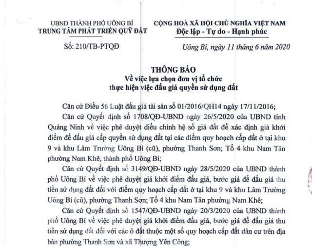 tải uu888 về việc lựa chọn đơn vị tổ chức thực hiện việc đấu giá quyền sử dụng đất