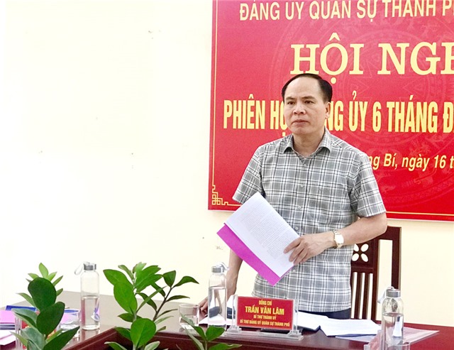 Đảng ủy Quân sự thành phố: Sơ kết công tác 6 tháng đầu năm 2020