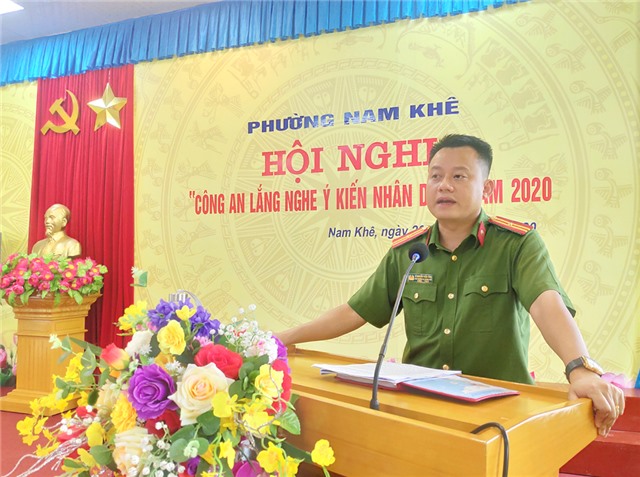 Phường Nam Khê: Hội nghị công an lắng nghe ý kiến nhân dân