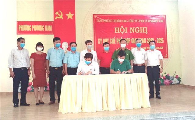 Phường Phương Nam - Công ty Cổ Phần Xi măng & Xây Dựng uu888 one: Ký quy chế phối hợp đảm bảo môi trường, uu888 có trật tự, an sinh u8888