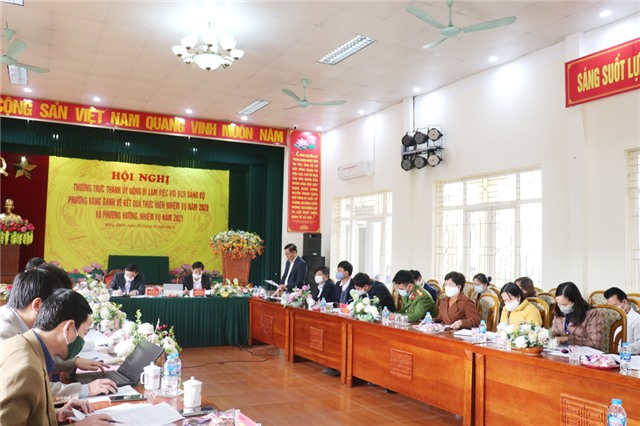Thường trực Thành ủy làm việc với BCH Đảng bộ phường Vàng Danh