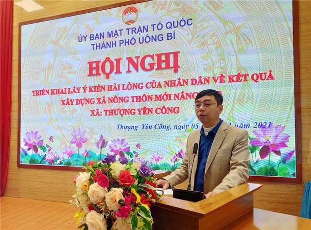 Hội nghị triển khai lấy ý kiến đánh giá sự hài lòng của người dân về kết quả uu888 game nông thôn mới nâng cao tại xã Thượng Yên Công