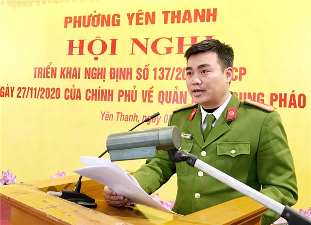 Phường Yên Thanh: Triển khai Nghị định số 137 của Chính phủ về quản lý, sử dụng pháo