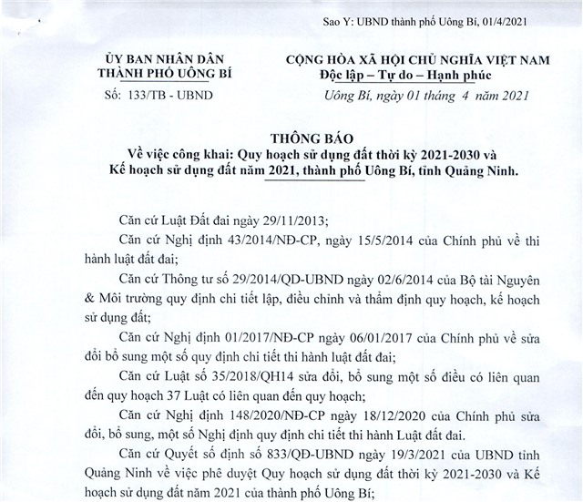 tải uu888 về việc công khai Quy hoạch sử dụng đất thời kỳ 2021-2030 và kế hoạch sử dụng đất năm 2021 của thành phố uu888 one